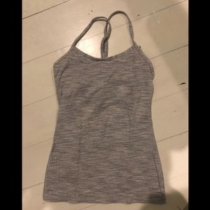 Lululemon - Power Y Tank Top - Heathered White